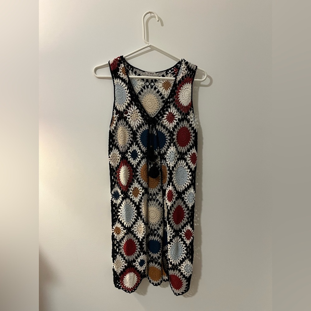 Vintage Multicolour Crochet Vest